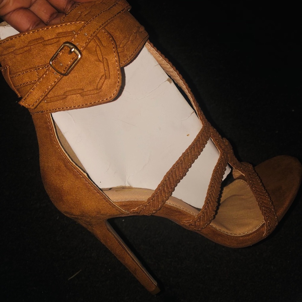 High heeled shoes